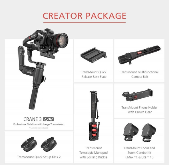 Zhiyun ジウン Crane 3 Labマスターアクセサリーキット Zhiyun ジウン Crane 3 Labマスターアクセサリーキット Zhiyun